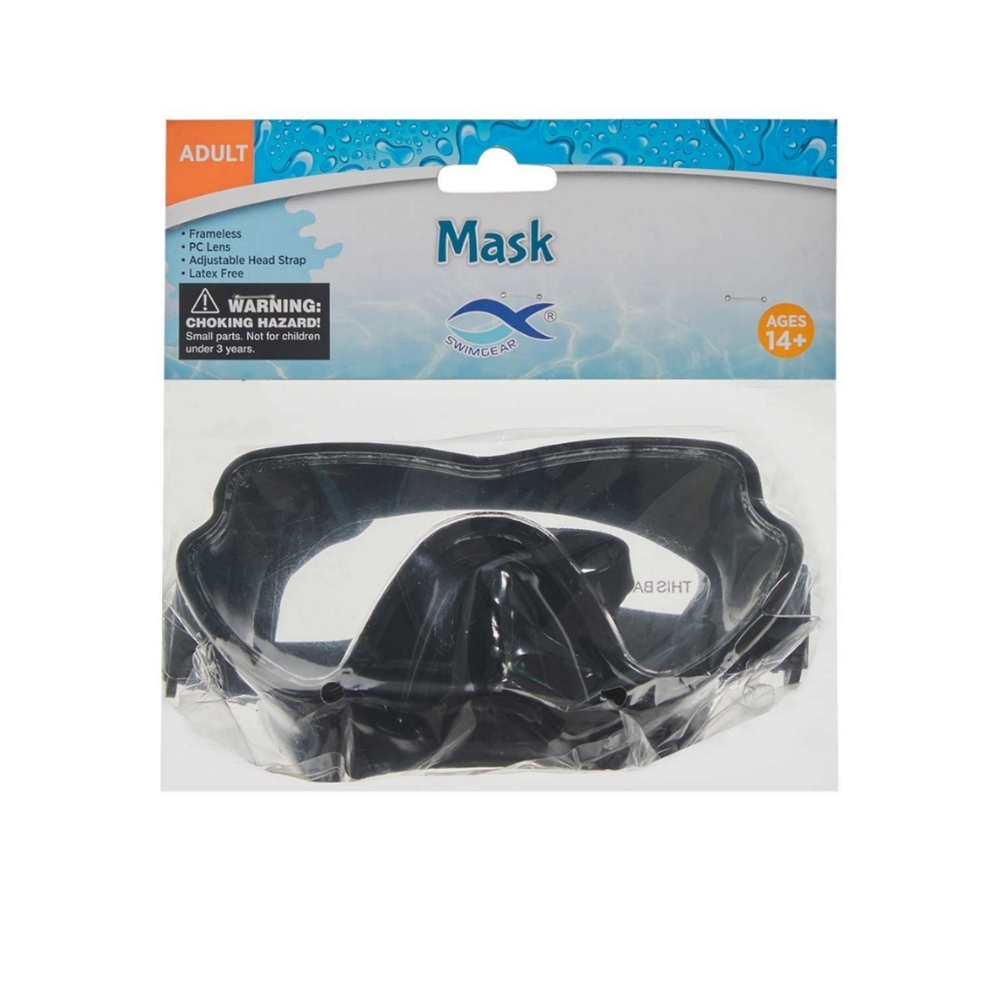 *5/$20* NEW Swimgear Adult Frameless Swimming Mask Wide Vision Nose Cover